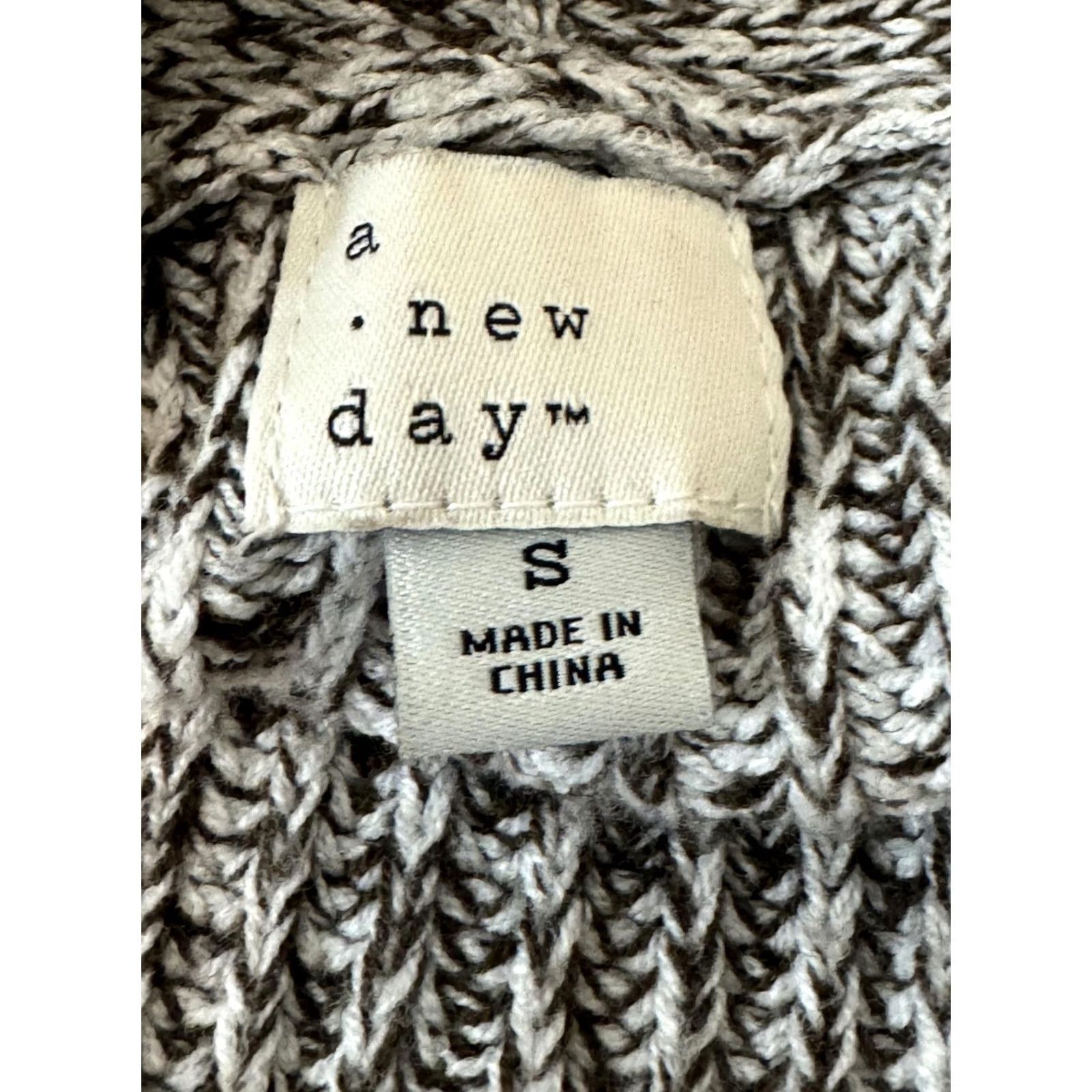 Vintage A New Day Cardigan Sweater Women’s S Long Waisted Knit Closed Open Front V-Neck Raglan Sleeve Brown Fall Winter Size S / US 4 / IT 40 - 5 Thumbnail