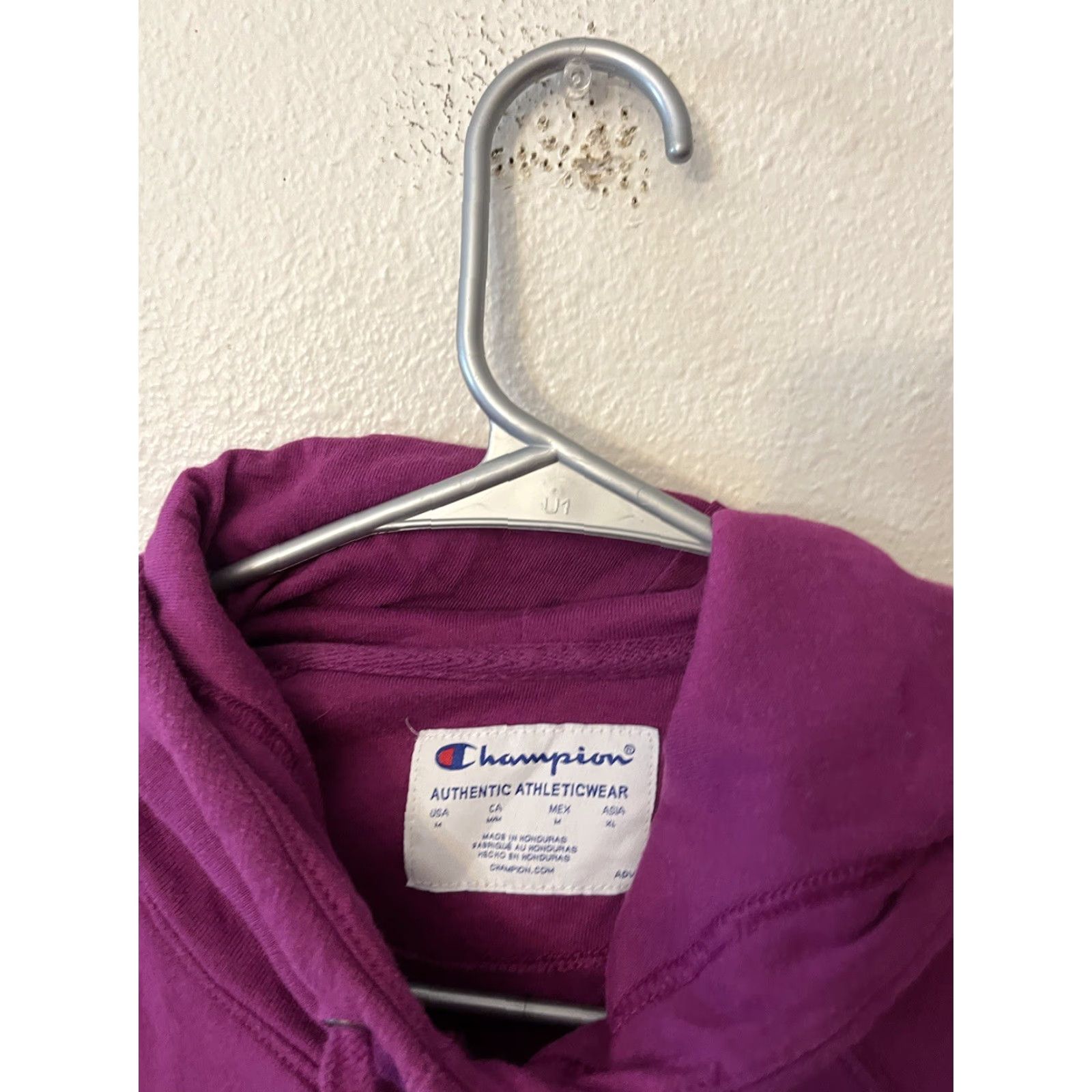 Champion CHAMPION Hoodie Medium Purple Pull Over Sweatshirt Womens M Purple Zipper Activewear Size M / US 6-8 / IT 42-44 - 3 Thumbnail