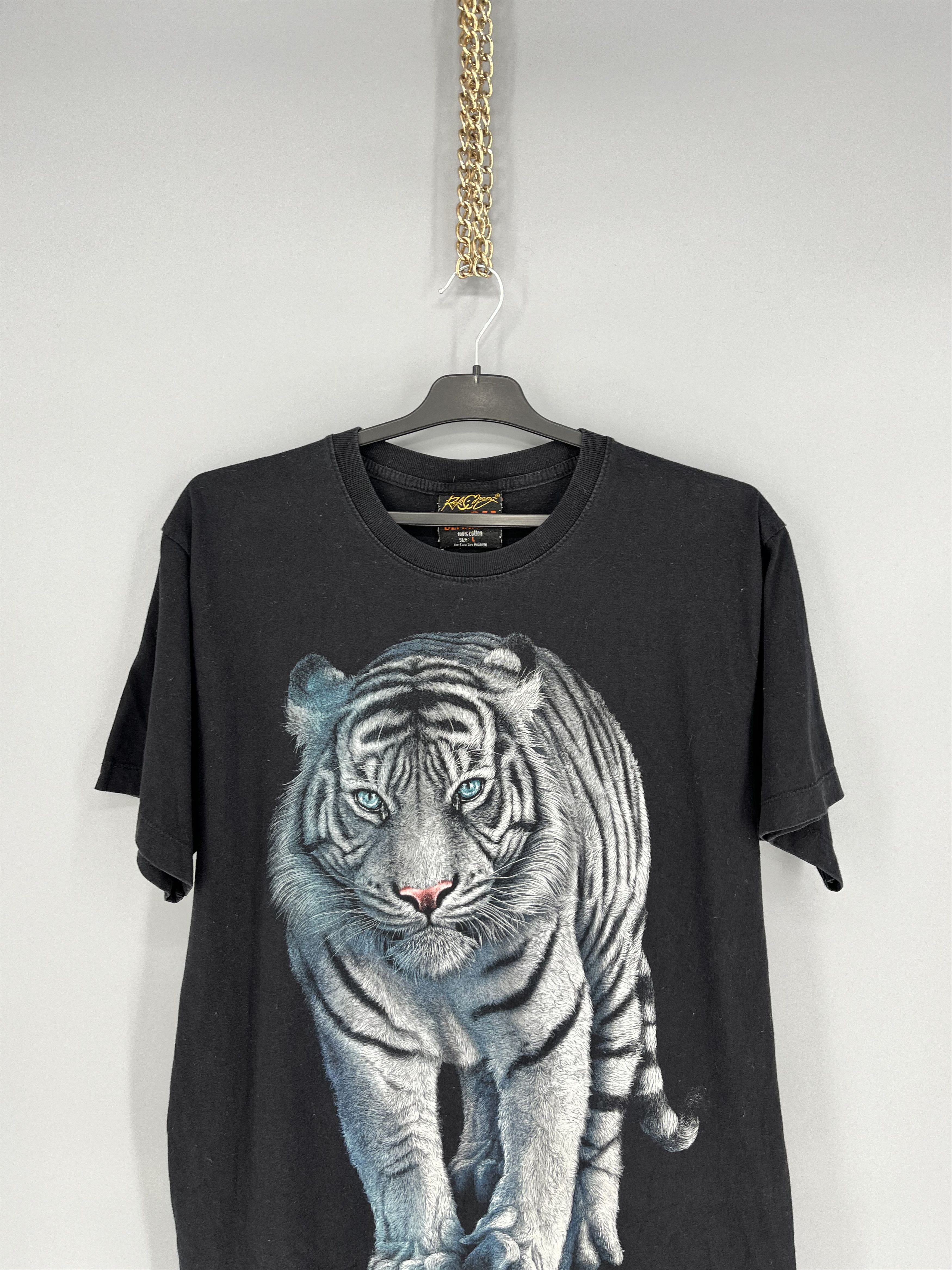 Vintage Vintage Y2K 90s Northern TigerFace Boxy Graphic Tee Size US L / EU 52-54 / 3 - 6 Thumbnail