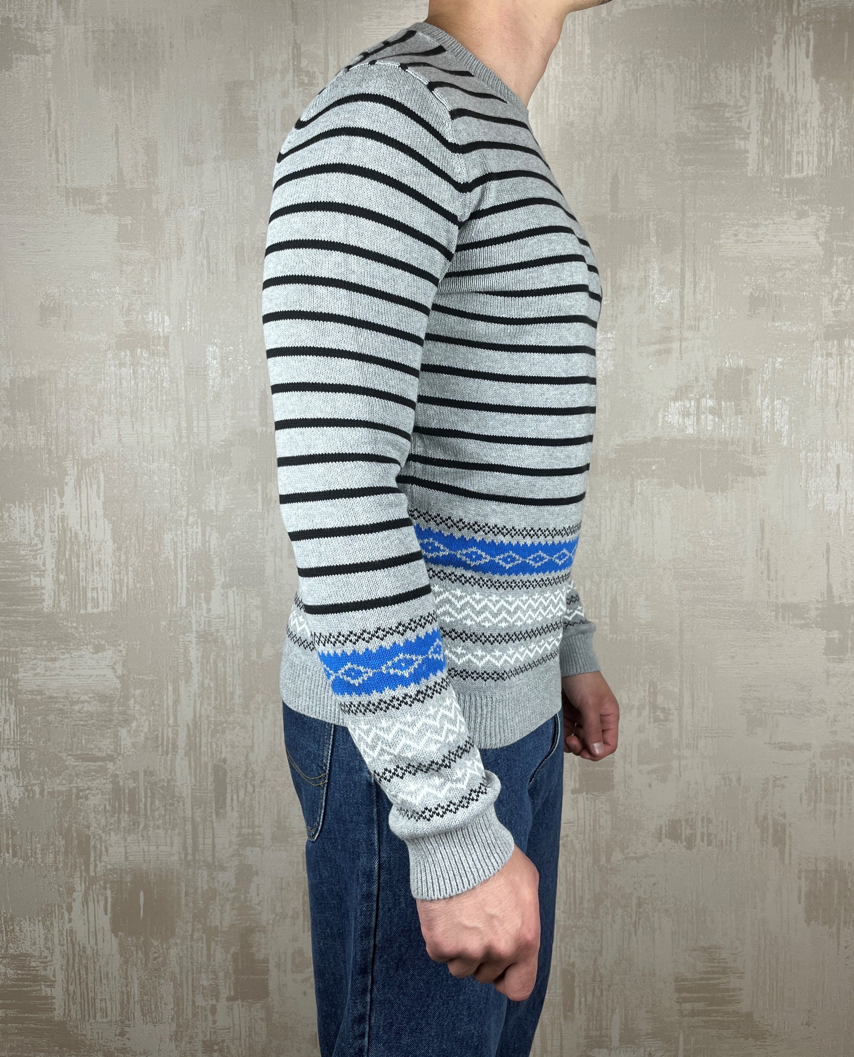 Adidas Adidas Originals # 3 Striped Knit Sweater Size US M / EU 48-50 / 2 - 8 Thumbnail