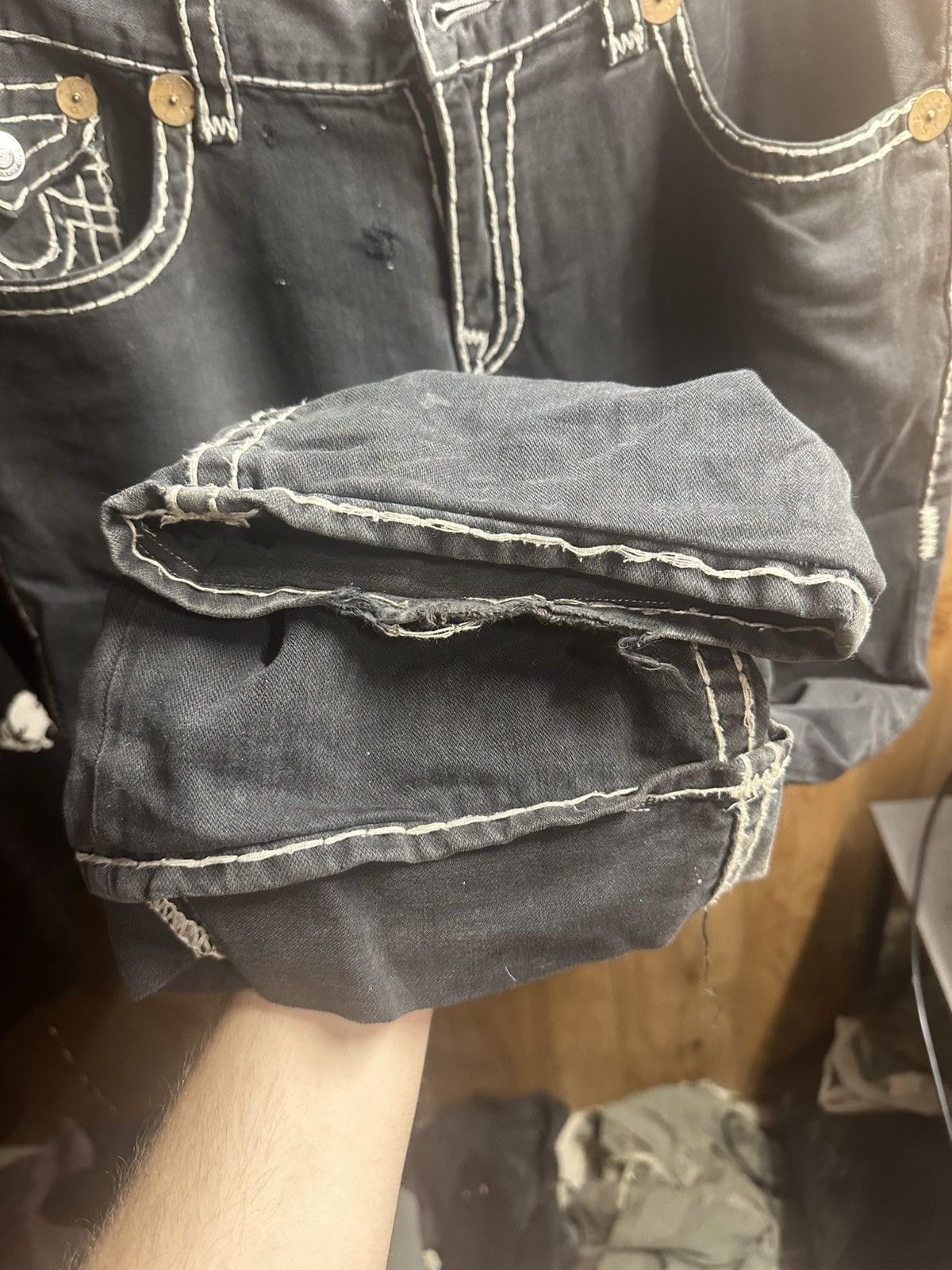 True Religion × Vintage True Religion Billy Super T B&W Jeans Size US 38 / EU 54 - 5 Thumbnail