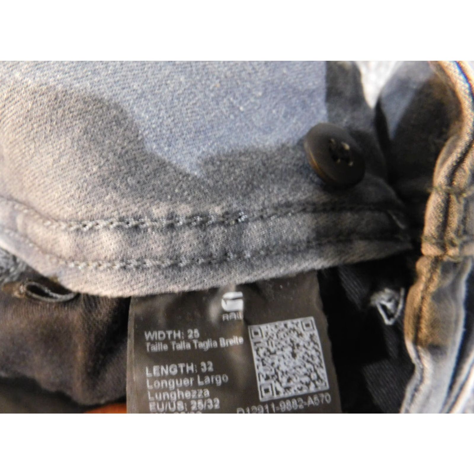 G-Star G-Star Jeans Womens 25 Skinny Ankle Gray Lynn Distressed Zip Denim Cotton Blend 27in Inseam Womens Size 42" / US 20 - 7 Thumbnail