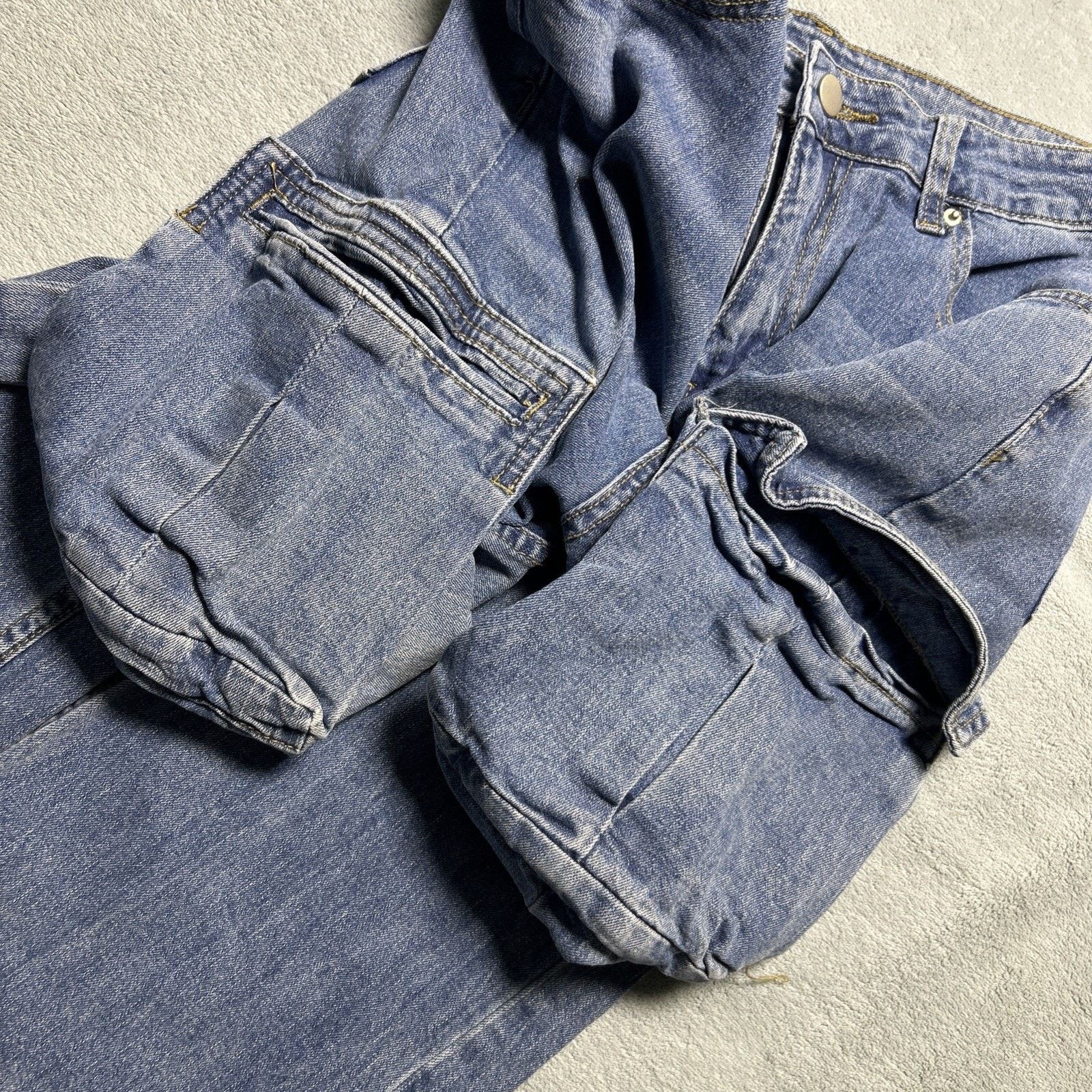 Gloria Vanderbilt Beyond Baggy Cargo Pants Women 6 29x29 Wide Hamilton Stretch Size 28" / US 6 / IT 42 - 6 Thumbnail