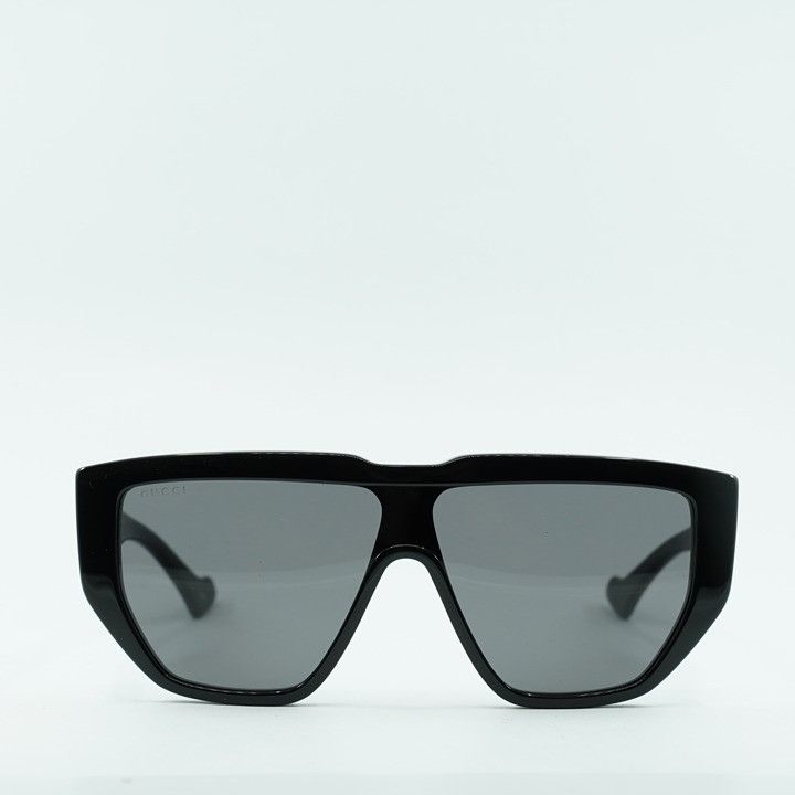 Gucci Gucci GG0997S 002 Sunglasses Black Shield Frame, Grey Lenses Size ONE SIZE - 3 Thumbnail