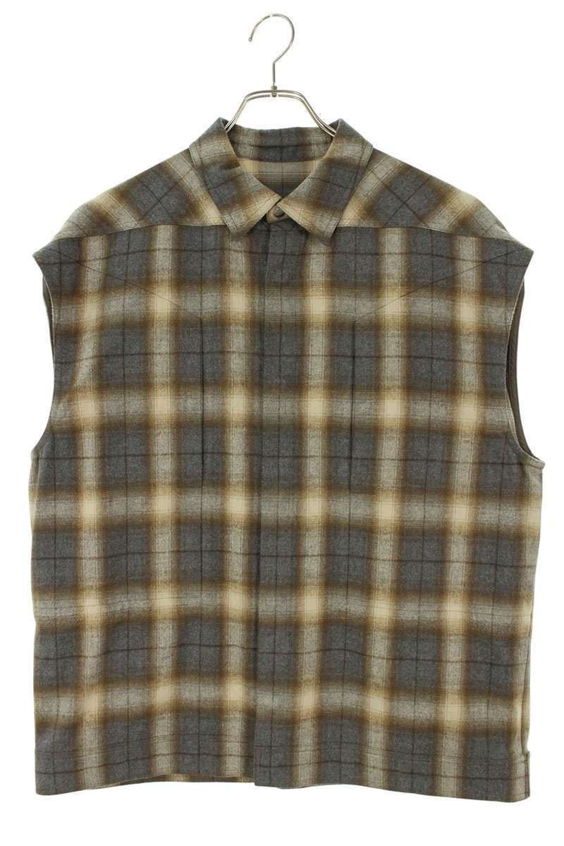 Rick Owens 26SS Hollywood Sleeveless Jumbo Shirt plaid 48 Size US M / EU 48-50 / 2 - 2 Thumbnail