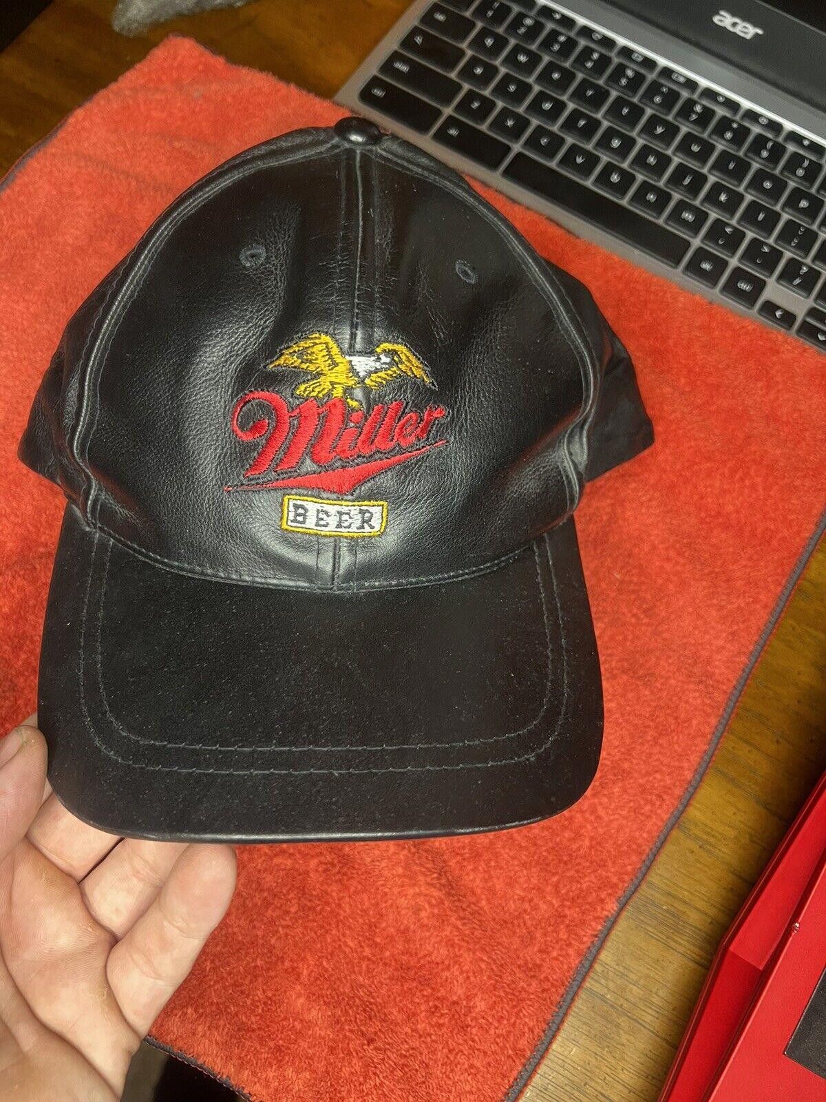 Peter Millar Miller Beer Genuine Leather Hat Size ONE SIZE - 1 Thumbnail