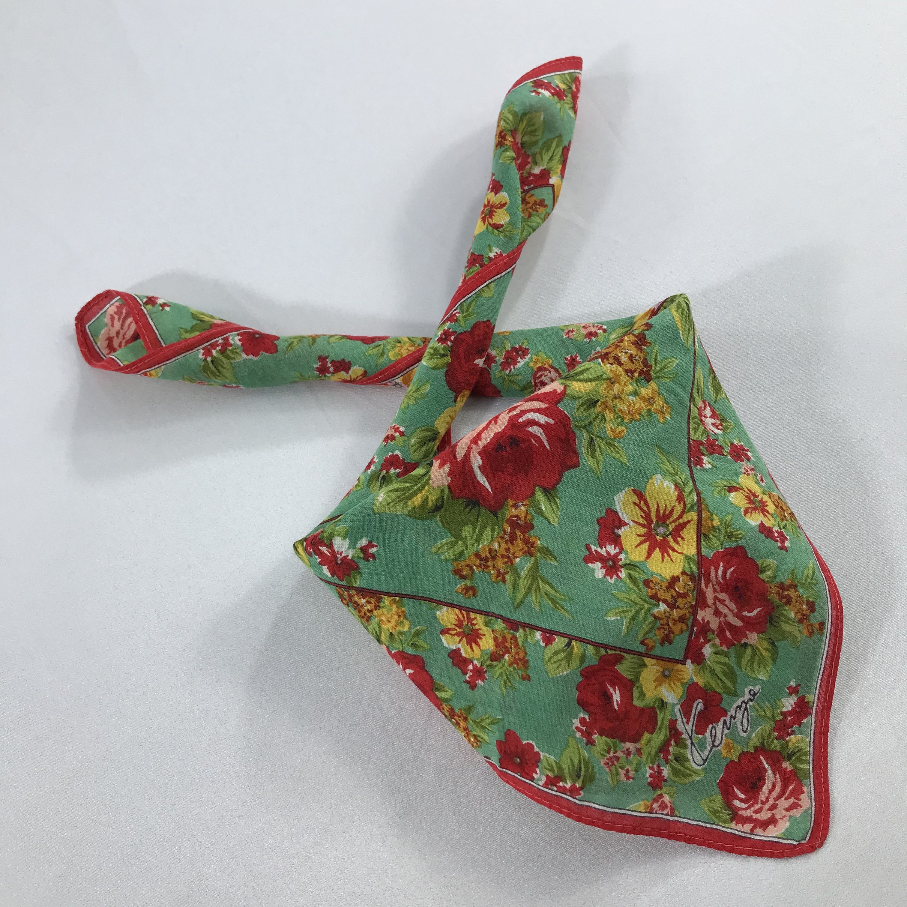 Kenzo × Vintage Kenzo Bandana / Handkerchief / Neckerchief - S2354 Size ONE SIZE - 4 Thumbnail