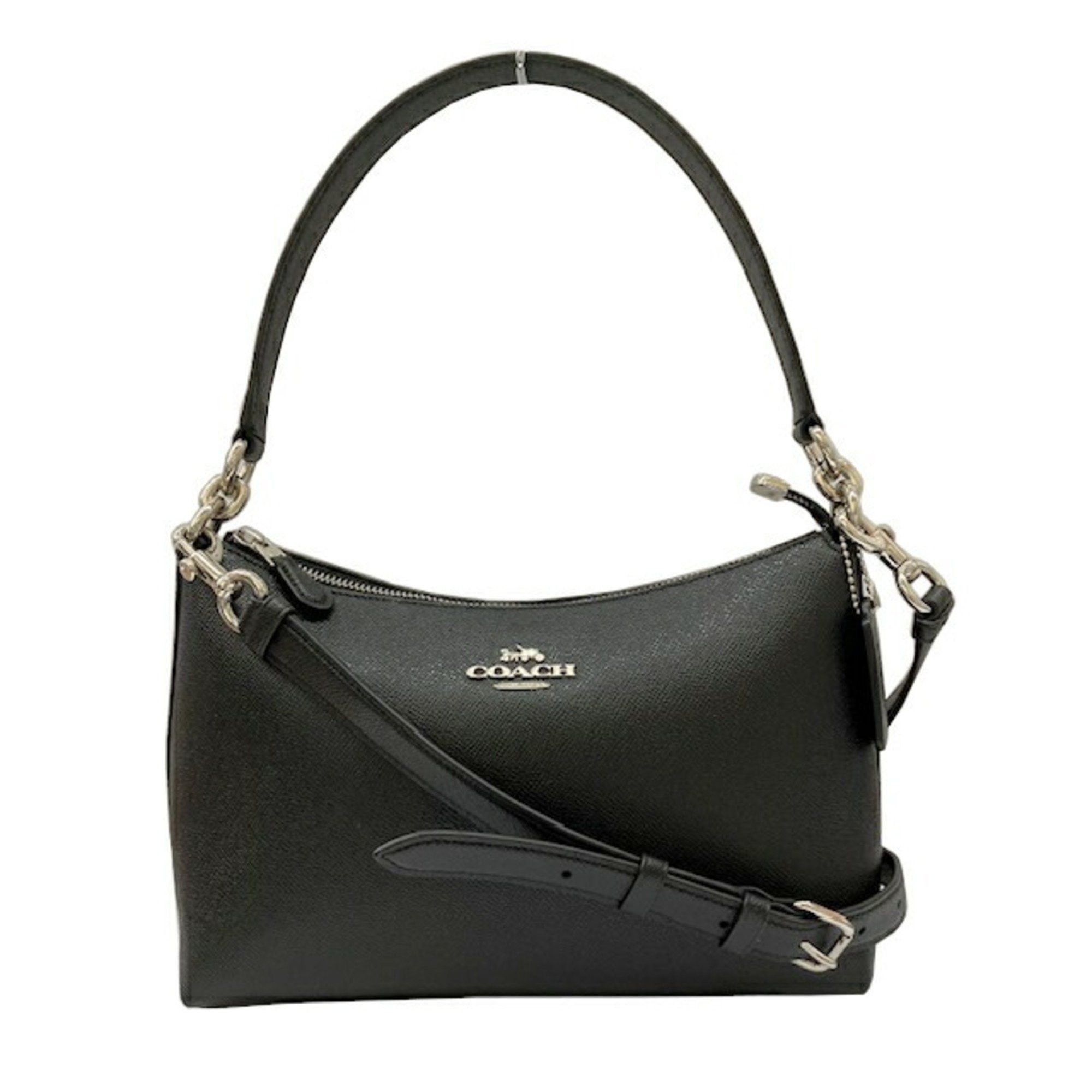 Coach F80058 Black Leather Handbag Shoulder Bag For Women