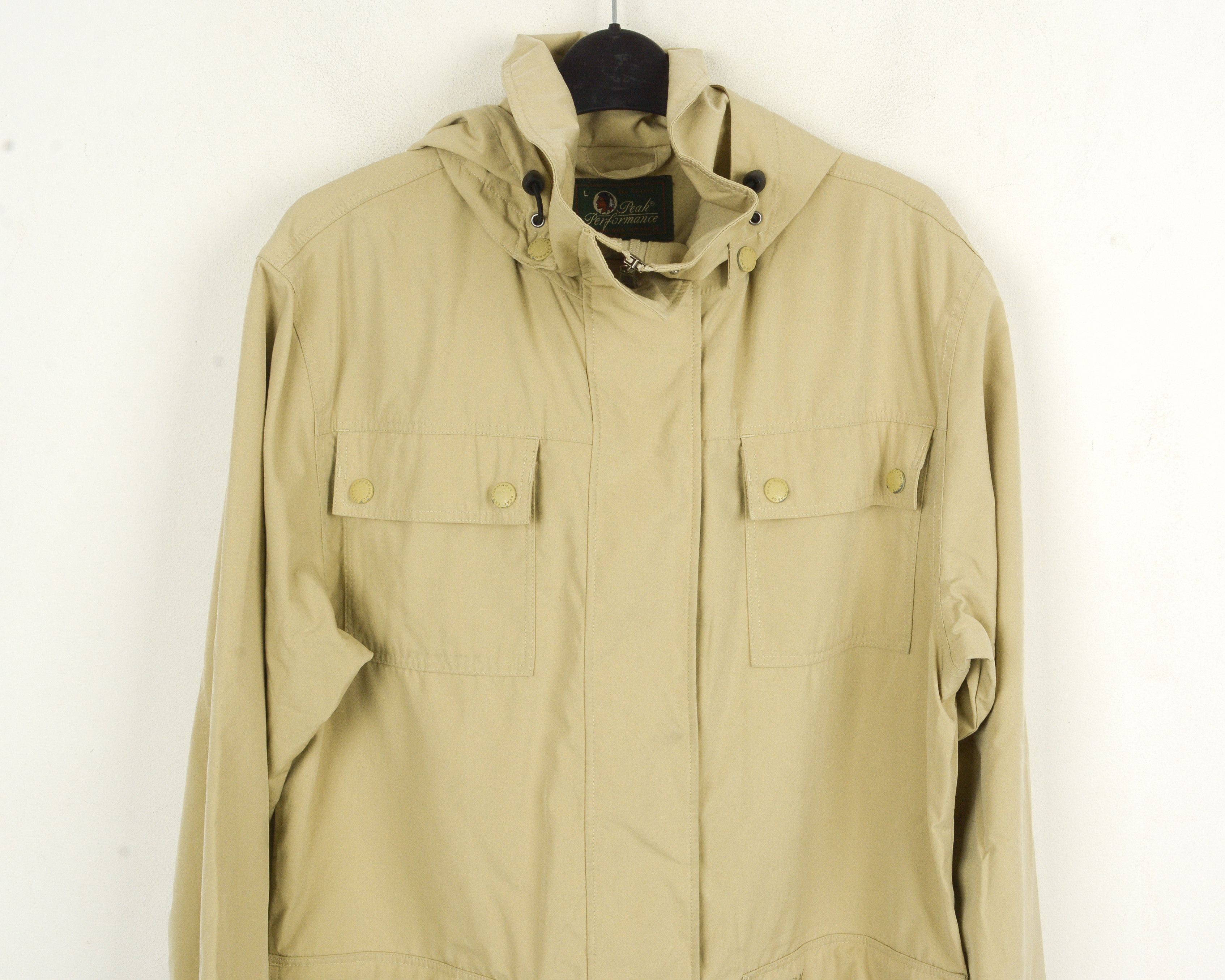 Peak Performance Women L Jacket Coat Hooded Parka Raincoat Outdoor Field Size L / US 10 / IT 46 - 2 Thumbnail
