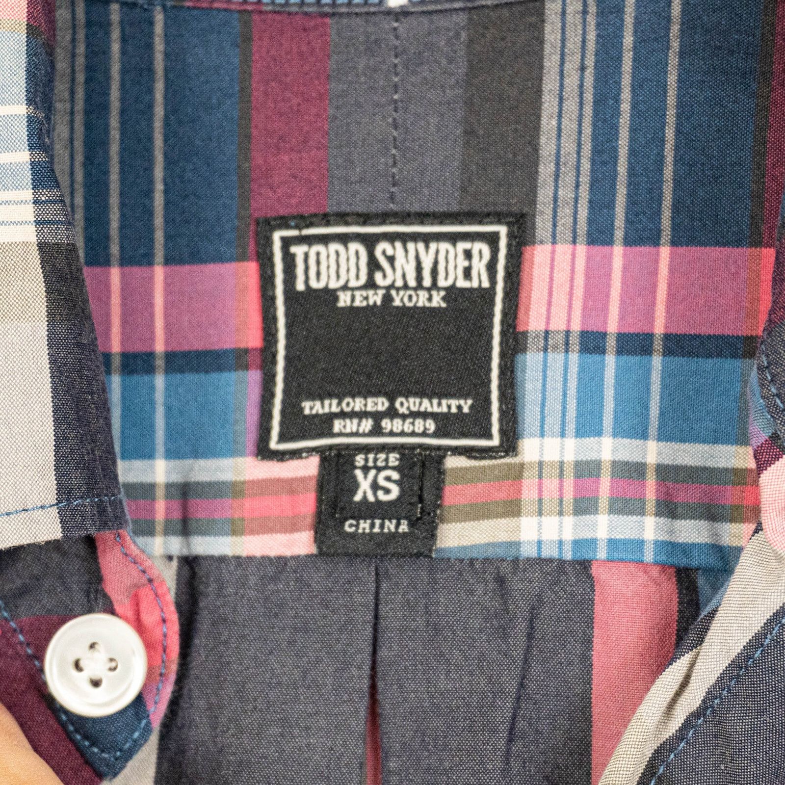 Todd Snyder Todd Snyder Men's Button Down Shirt Plaid Blue Multi XS Size US XS / EU 42 / 0 - 4 Thumbnail