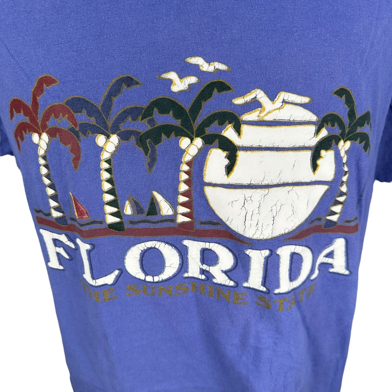 The Unbranded Brand Vintage Florida T-Shirt Mens XL Beach Sun Palm Trees USA 90s Size US XL / EU 56 / 4 - 9 Thumbnail