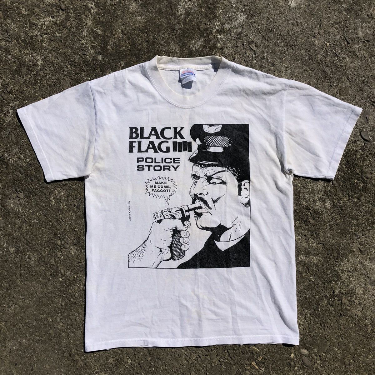 Vintage Vintage Black Flag Police Story T-Shirt Size US S / EU 44-46 / 1 - 1 Thumbnail