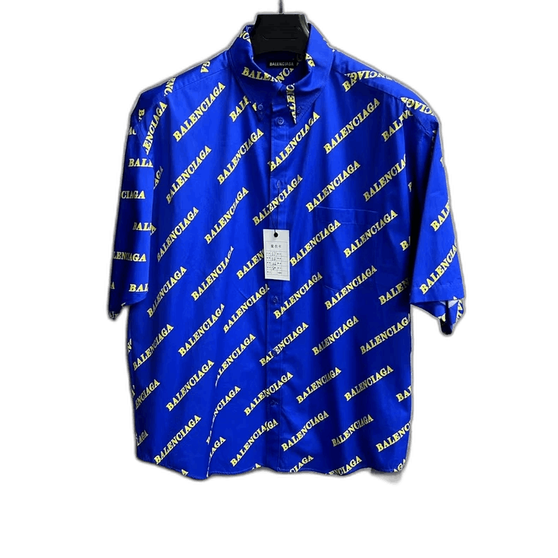 Balenciaga Balenciaga Logo Print Short Sleeve Shirt-yf Size US S / EU 44-46 / 1 - 1 Thumbnail