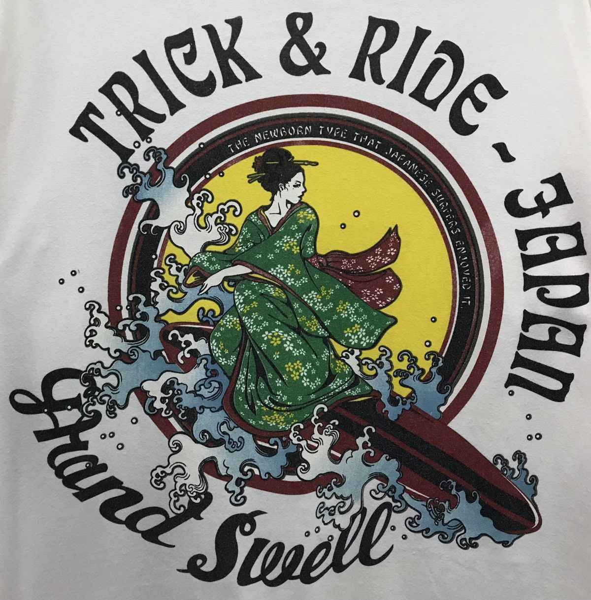 Japanese Brand × Vintage Vintage Trick&Ride -Japan Geisha Surfing Surfboard Shirt Size US XL / EU 56 / 4 - 4 Thumbnail