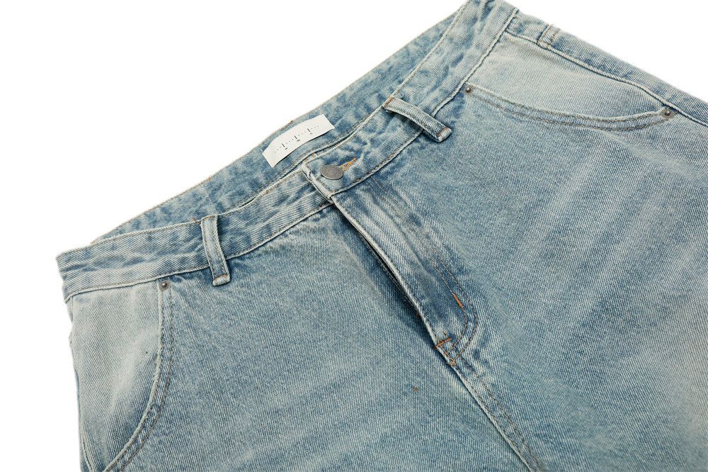 Japanese Brand × Jean Men's retro light color distressed washed scimitar jeans y2k Size US 32 / EU 48 - 4 Thumbnail