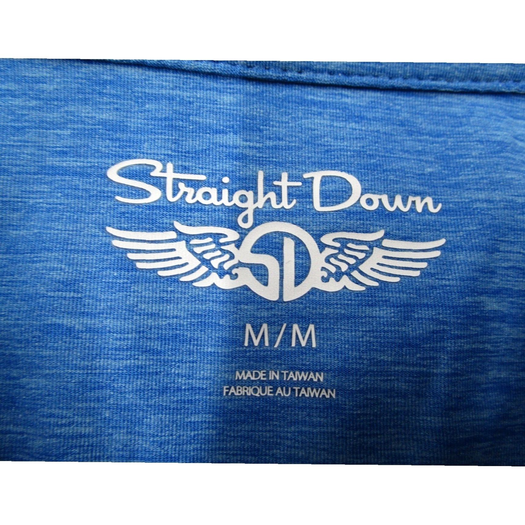 Vintage Straight Down Mens Blue Polo Shirt Short Sleeve Embroidered Logo Breathable Moisture Wicking Regular Size M Golf Shirt 43 in Chest Size US M / EU 48-50 / 2 - 2 Thumbnail