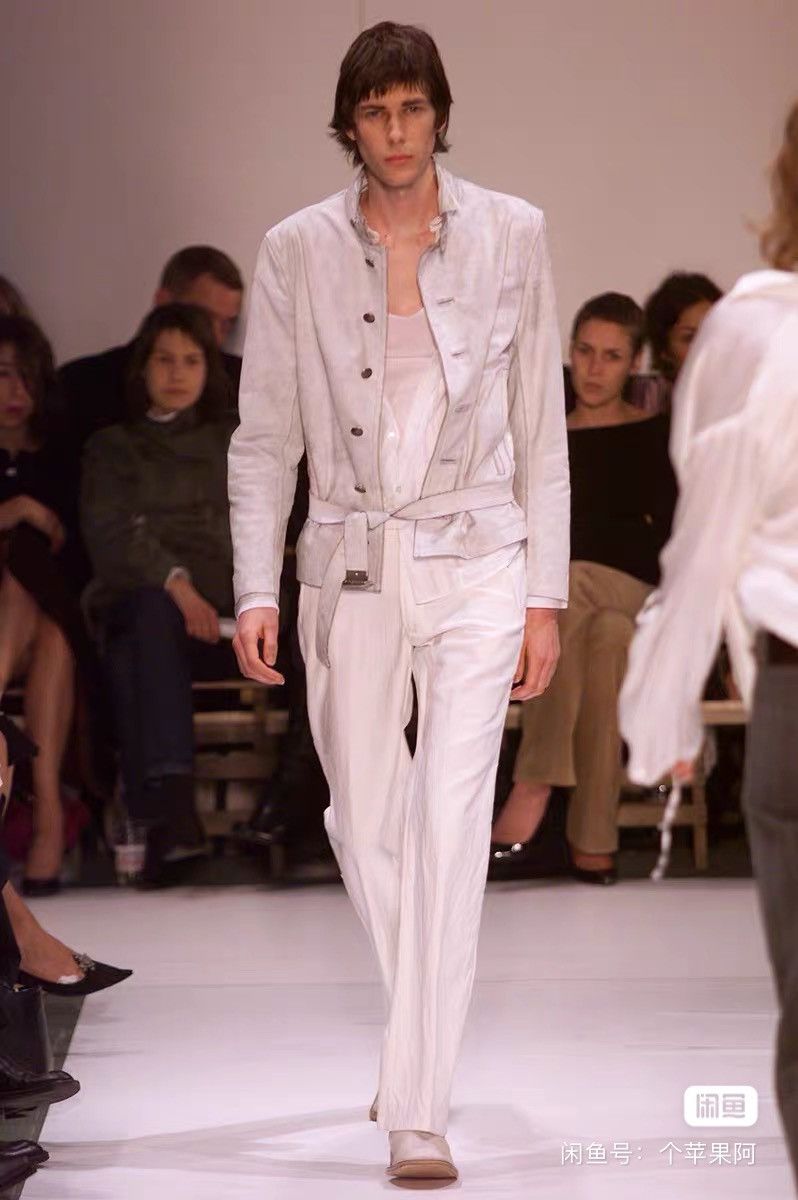 Ann Demeulemeester Ann Demeulemeester | SS2002 Crackled Military Leather Jacket Size US S / EU 44-46 / 1 - 2 Thumbnail