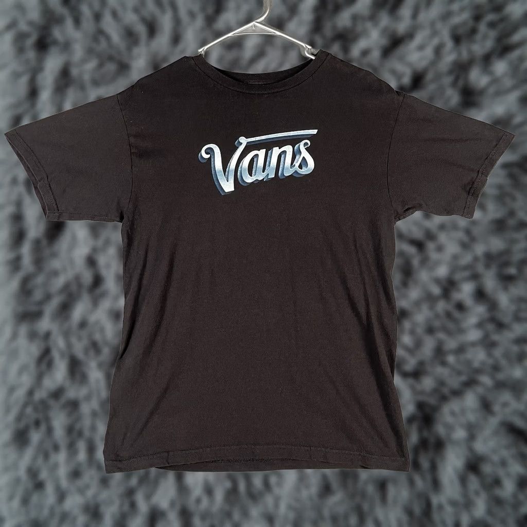 Vans VINTAGE VANS Shirt Mens M Black Men Logo Graphic Spellout Short Sleeve Crew Neck Retro Size US M / EU 48-50 / 2 - 1 Thumbnail