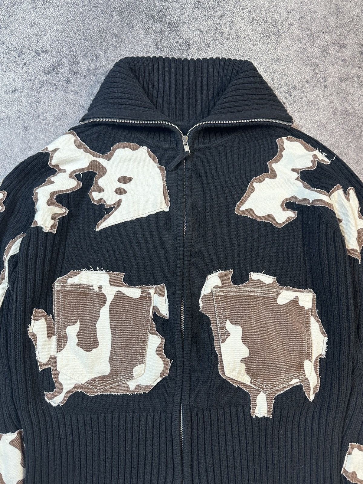 Other Y2K Cow Custom Sweater Zip Up Avant Garde Style Rare USA M Size US M / EU 48-50 / 2 - 4 Thumbnail