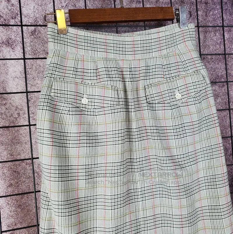 Dior Dior Green Plaid Wool Blend Skirt . Size 23" - 7 Thumbnail