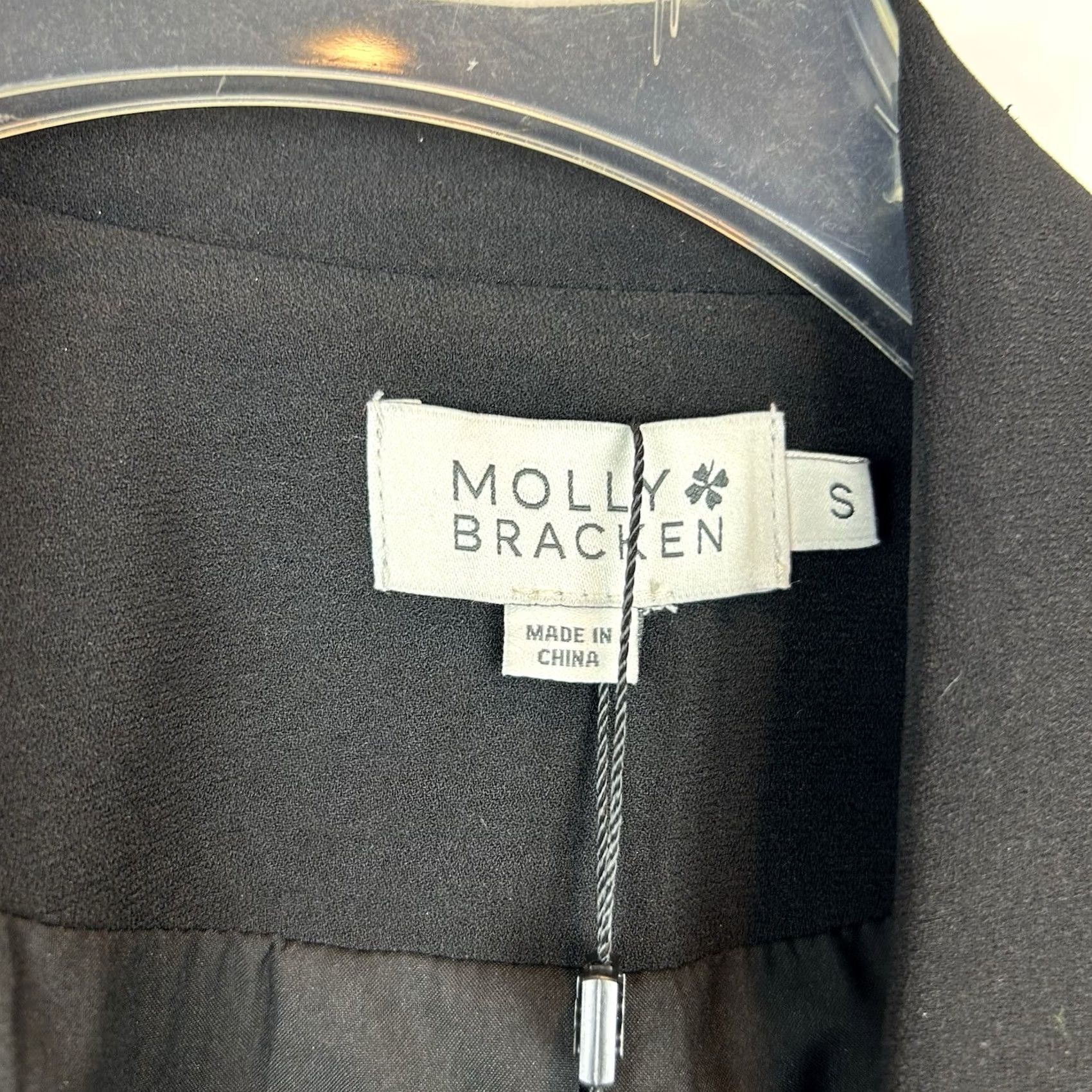 Vintage Molly Bracken Blazer Womens Small Black Lined Open Career Minimalit Capsule Slim Pockets Jacket Size S / US 4 / IT 40 - 3 Thumbnail