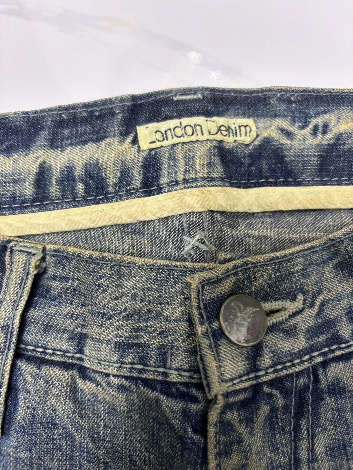 14th Addiction × If Six Was Nine × Kapital FLARE RUSTY LONDON DENIM MUD WASH FLARED JEANS Size US 31 - 9 Thumbnail