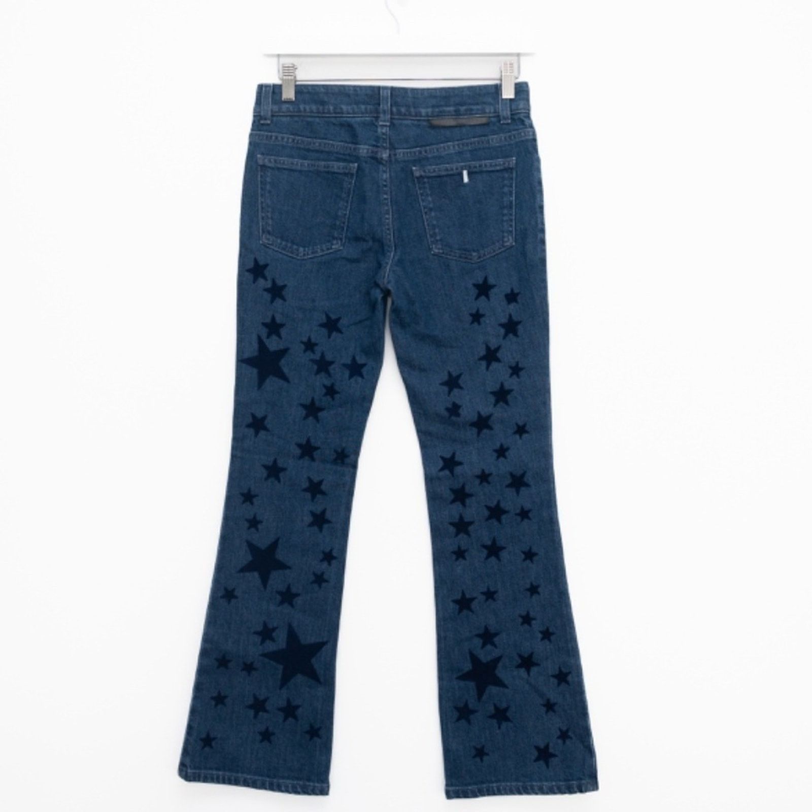 Stella McCartney Stella McCartney. Blue Star Print Denim Flared Jeans. Size 25" / US 0 / IT 36 - 2 Thumbnail
