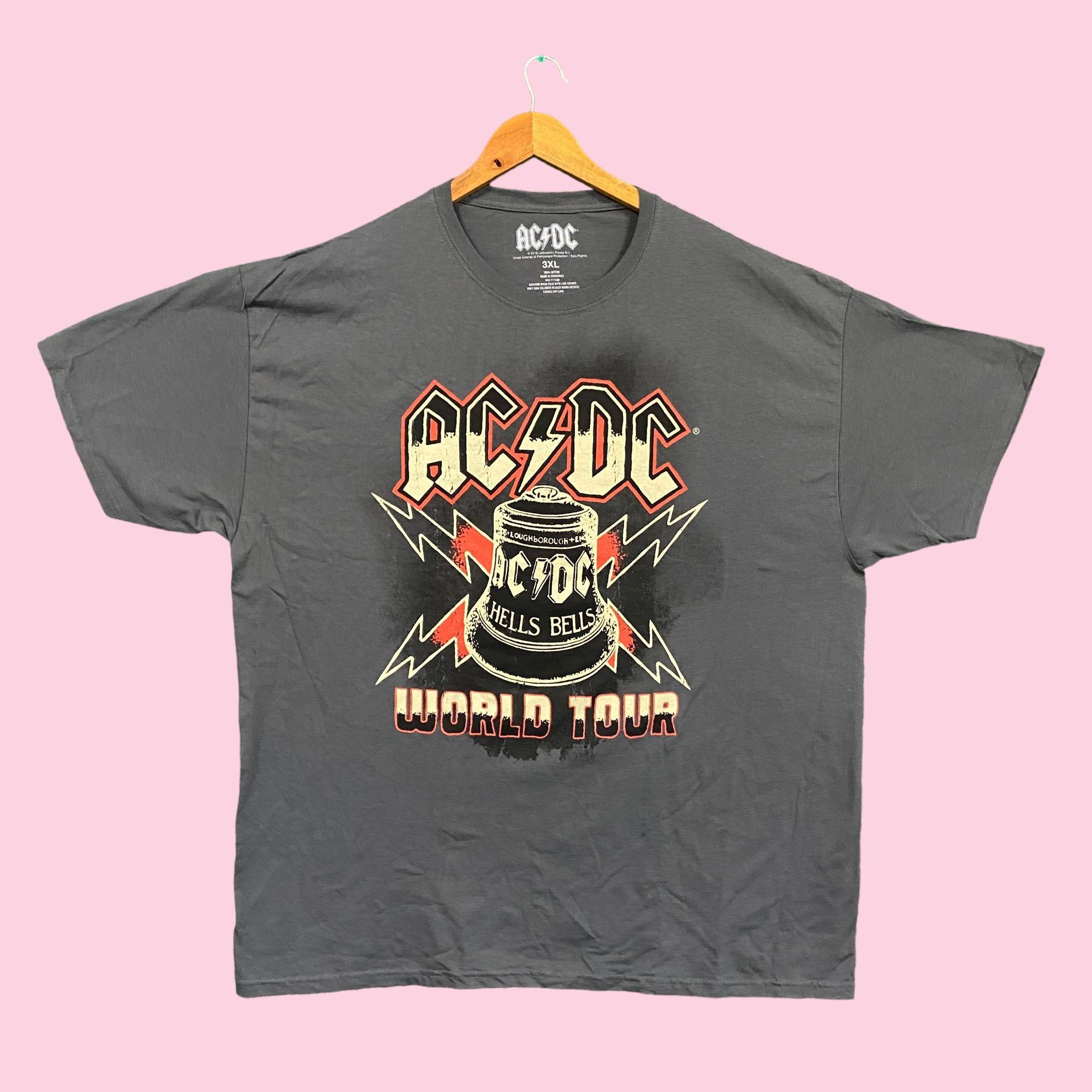 Rock Tees ACDC Hells Bells World Tour Rock Band Tee 3XL | Grailed