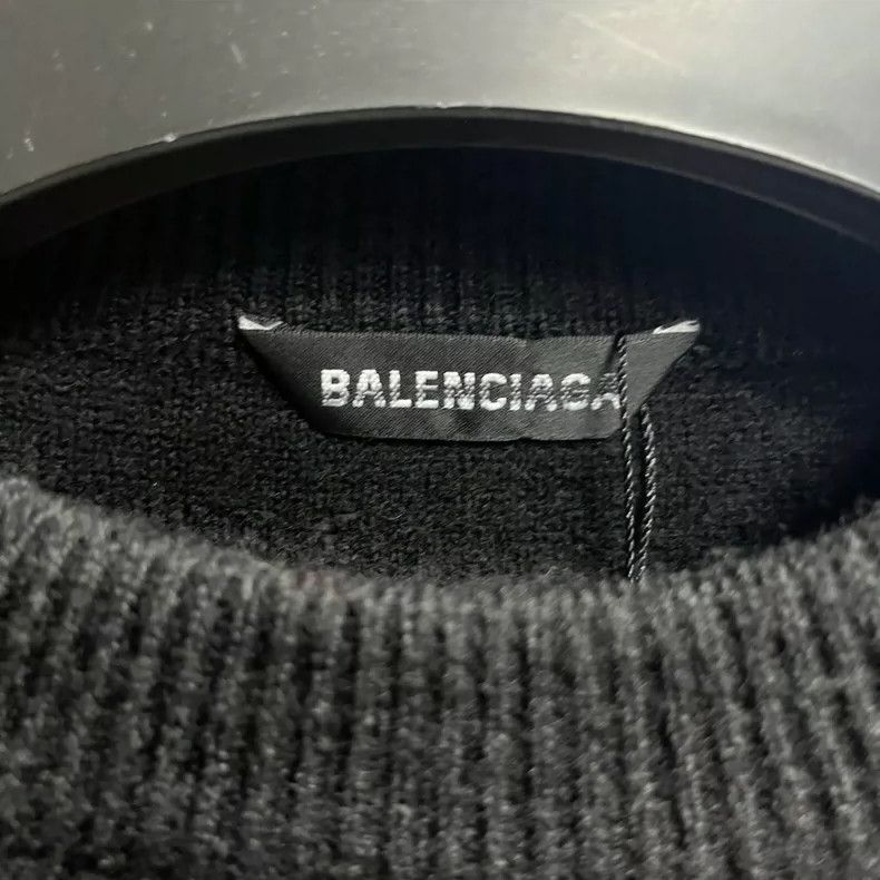 Balenciaga Balenciaga Black logo monogrammed intarsia loose-fitting c Size S / US 4 / IT 40 - 4 Thumbnail