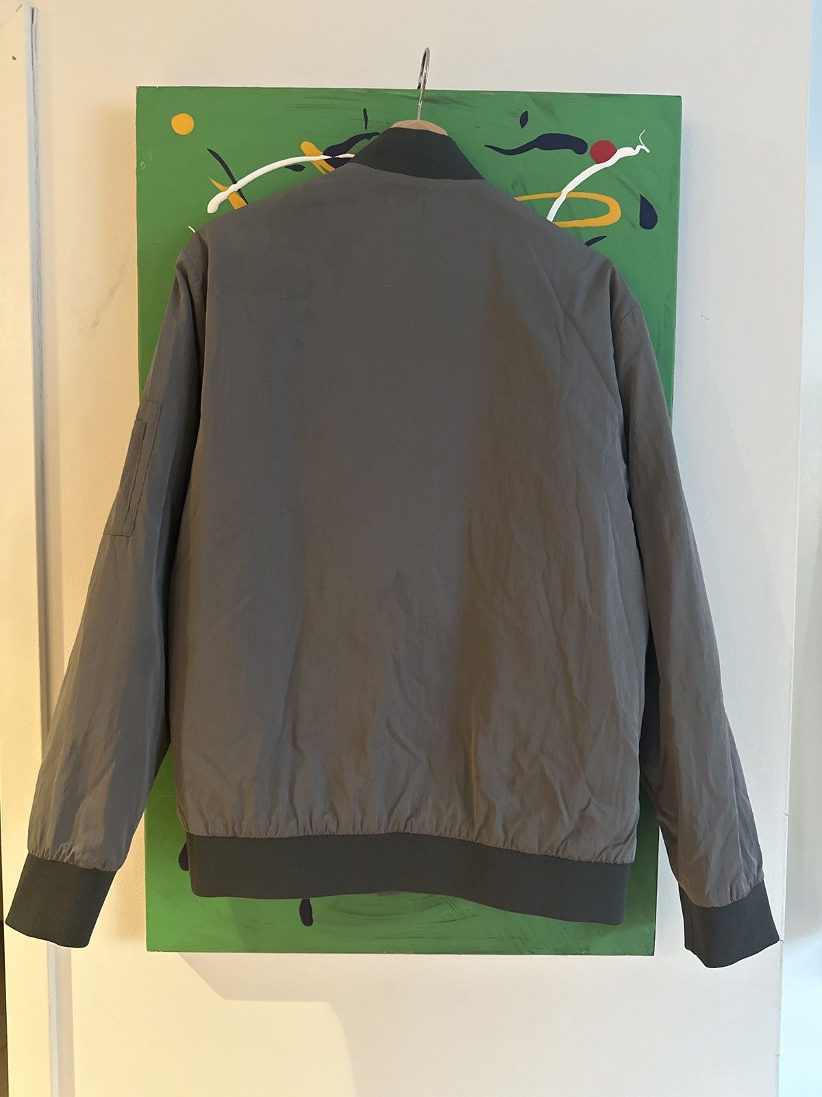Theory Theory Bomber Jacket – Gray Nylon, Men’s Size Large Size US L / EU 52-54 / 3 - 2 Thumbnail