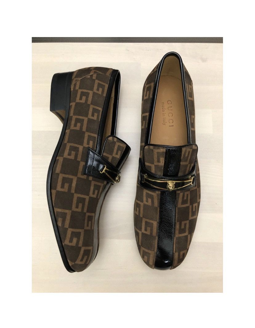 Gucci GUCCI 🇮🇹 Suede G Cube Tigerhead Bangle Ornament Loafer 9 NIB Size US 9 / EU 42 - 12 Thumbnail