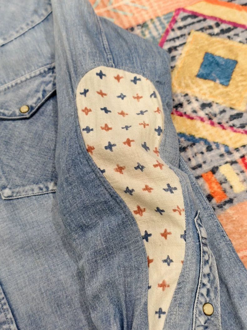 Visvim Visvim Albacore Denim Shirt with Patch Sleeves-2506 Size US S / EU 44-46 / 1 - 5 Thumbnail