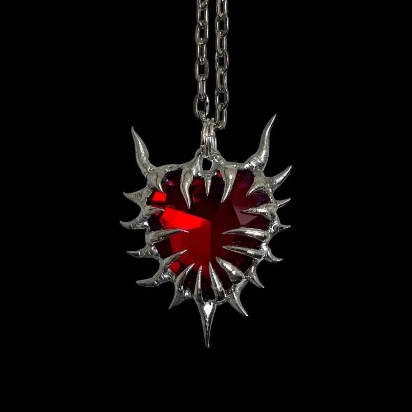 Jewelry Thorn Wrapped Heart Pendant Necklace Size ONE SIZE - 1 Thumbnail