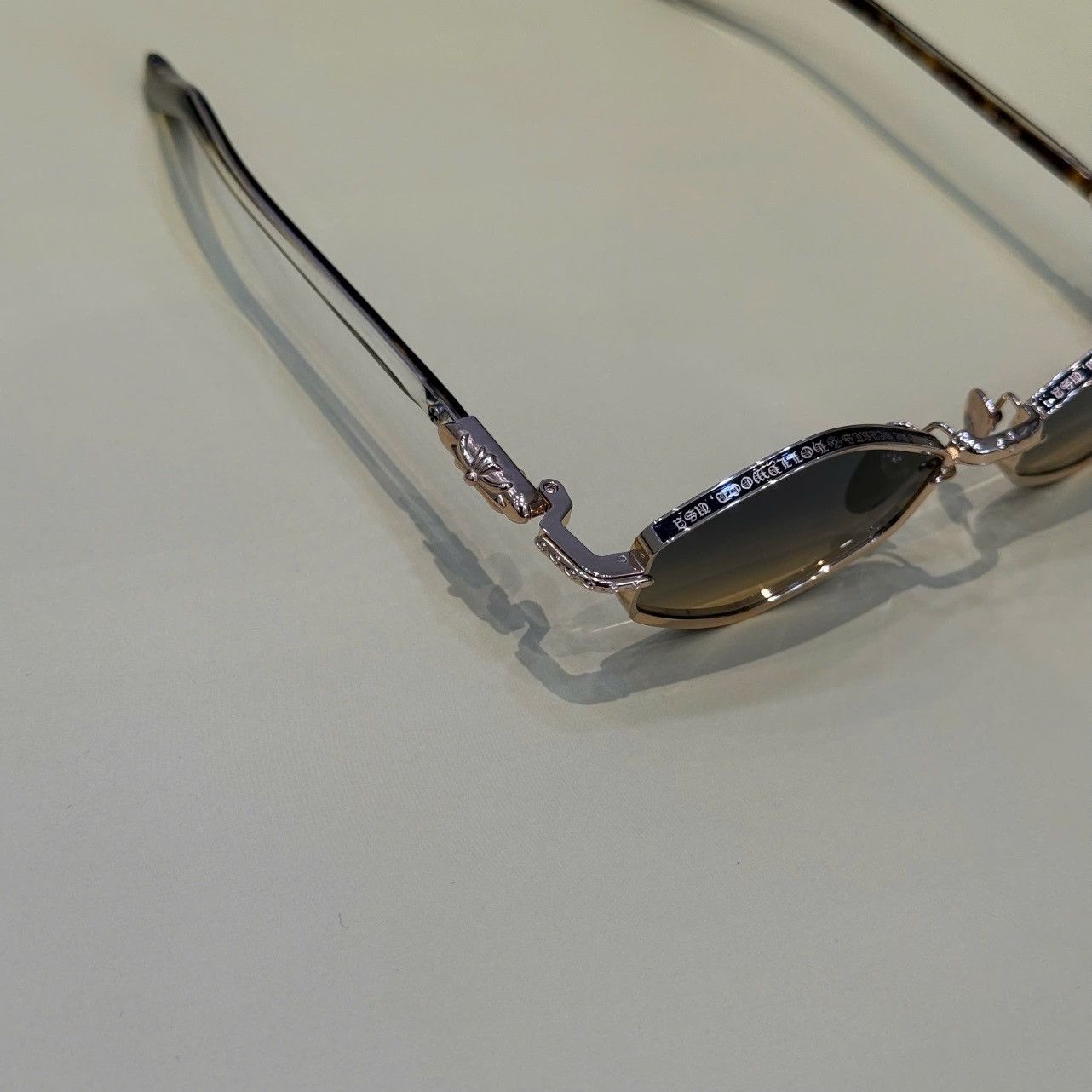 Chrome Hearts CHROME HEARTS NIP SLIP Gold Plated/Dark Tortoise-Dark Tortoise Size ONE SIZE - 3 Thumbnail