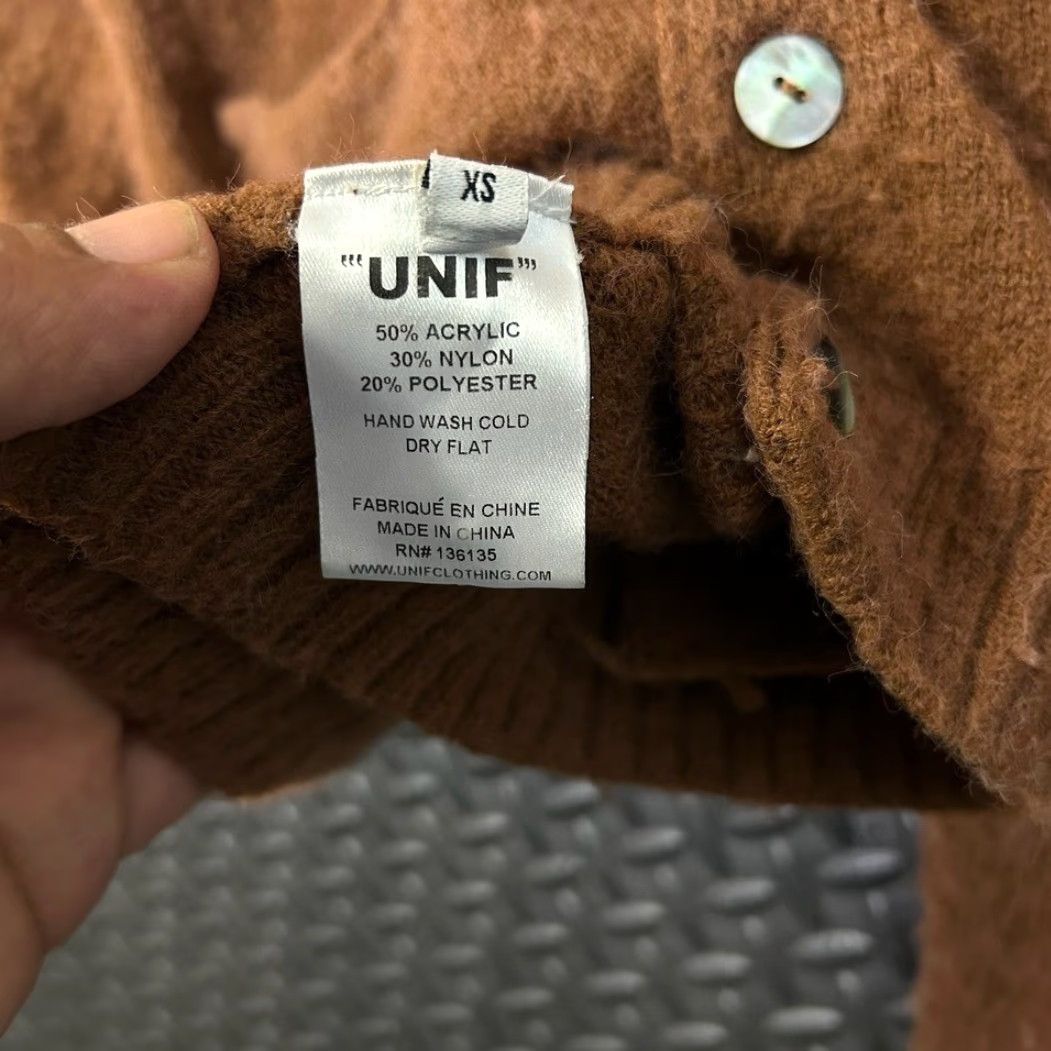 UNIF UNIF Express Yourself Brown Button Up Long Sleeve Cardigan Sweater Women XS Cardigan Men Size XS Size XS / US 0-2 / IT 36-38 - 4 Thumbnail