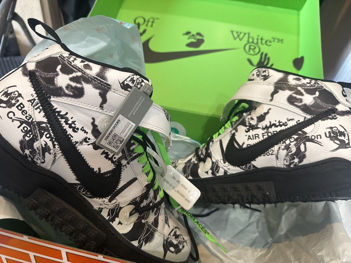 Nike × Off-White Air Force 1 mid SP LTHR grim reaper Size US 11.5 / EU 44-45 - 14 Thumbnail