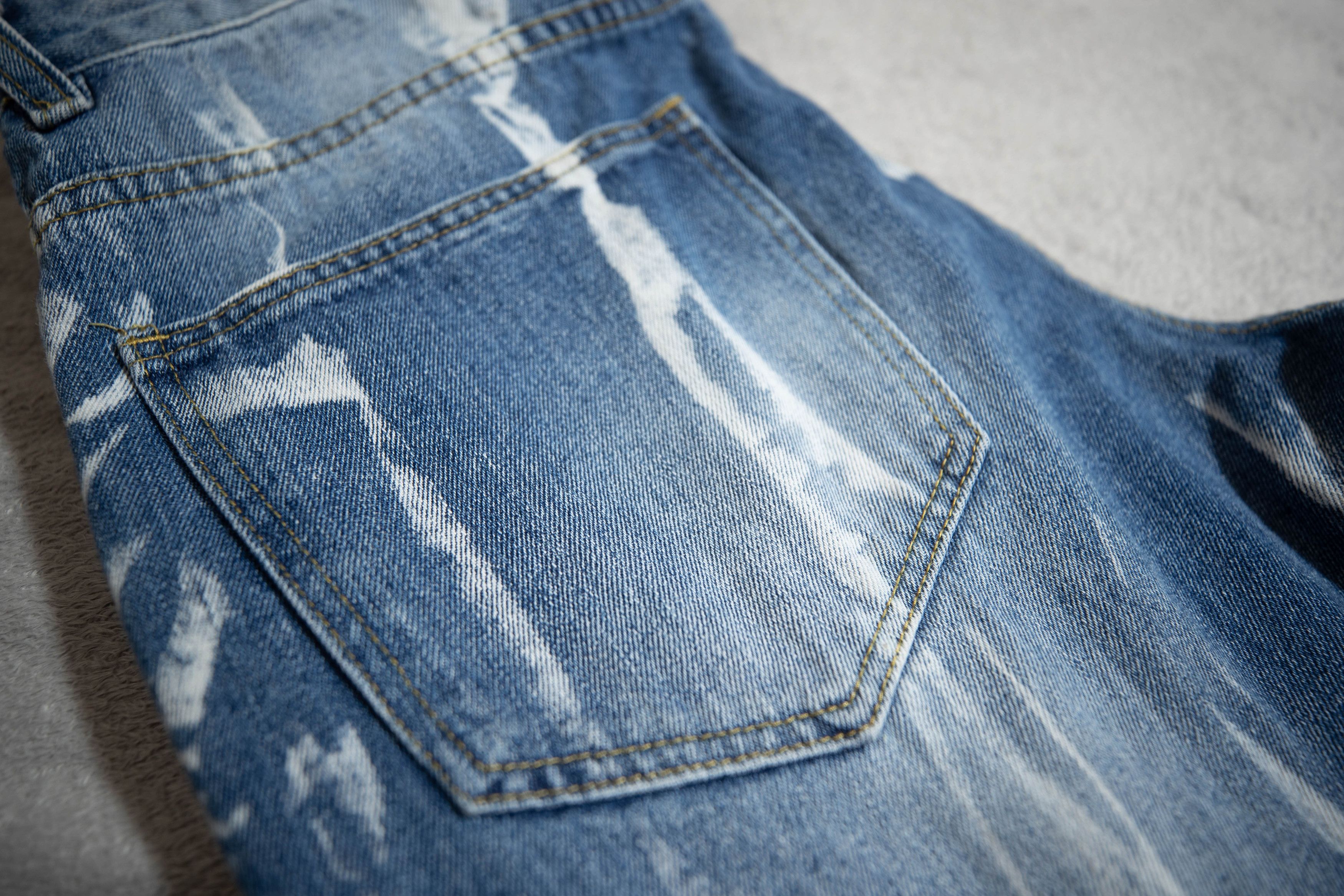 Other Ripped Bleached Straight Jeans (32) Size US 32 / EU 48 - 11 Thumbnail