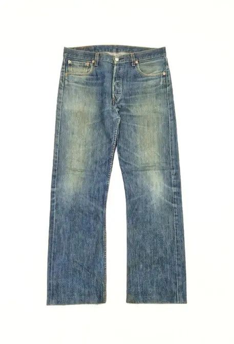 Levi's × Vintage Vintage Levis 501 Straight Leg Distressed Jeans 34x31 Size US 32 / EU 48 - 1 Thumbnail