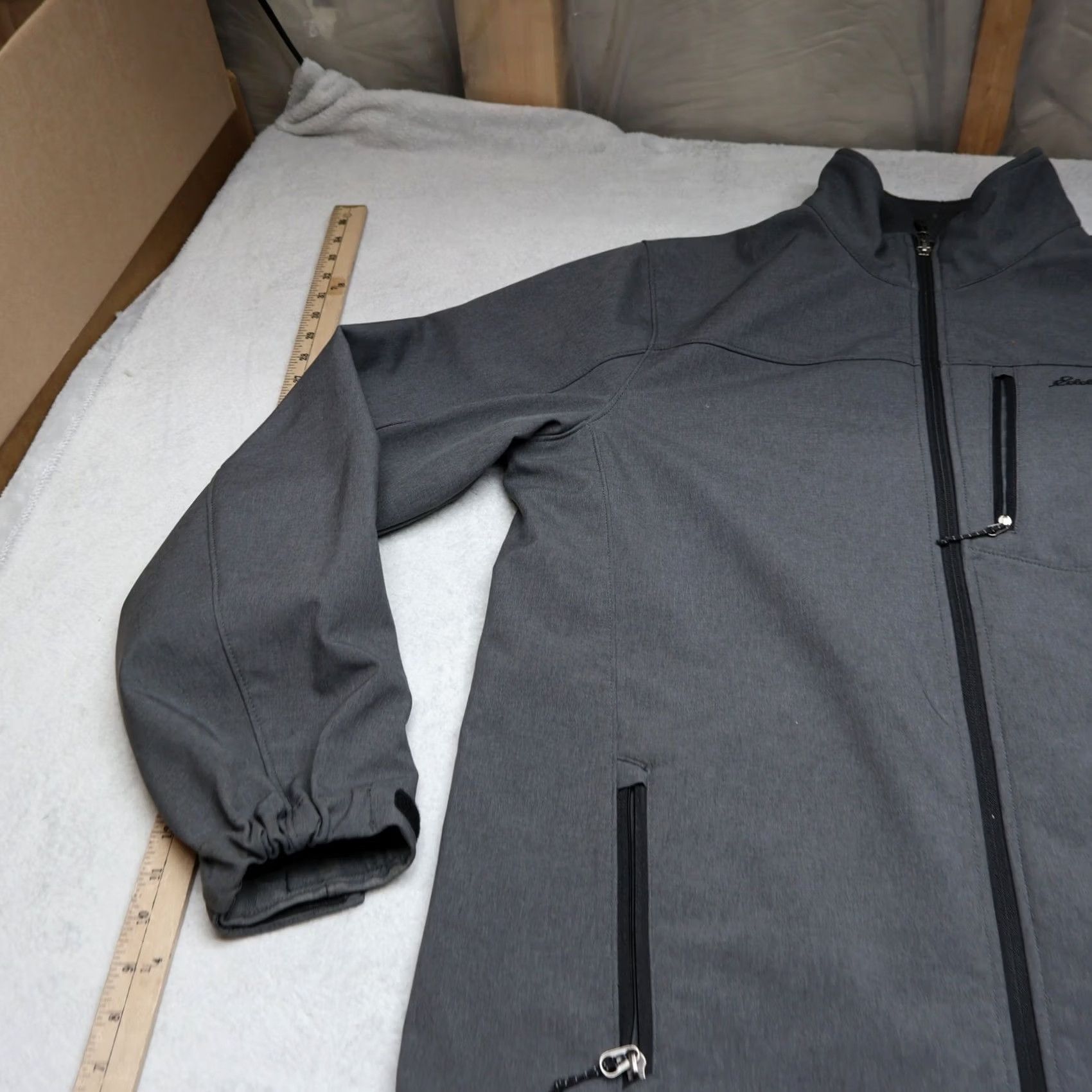 Eddie Bauer Eddie Bauer Jacket Mens Large Tall Grey Softshell Wind Rain Full Zip Outdoor Size US L / EU 52-54 / 3 - 2 Thumbnail