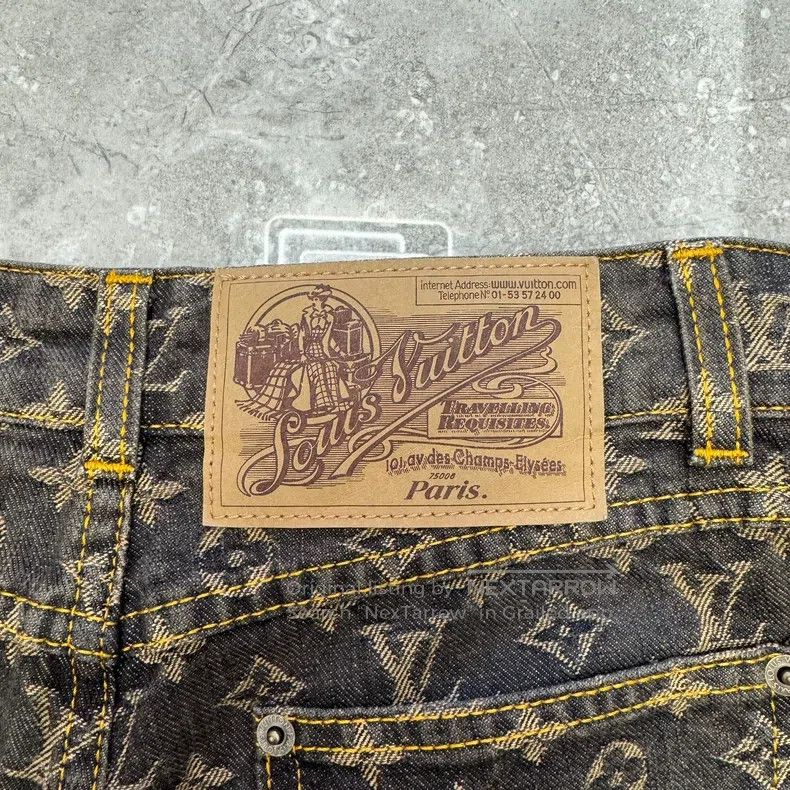 Louis Vuitton Louis Vuitton Full-print old flower jeans Size 35" - 5 Thumbnail