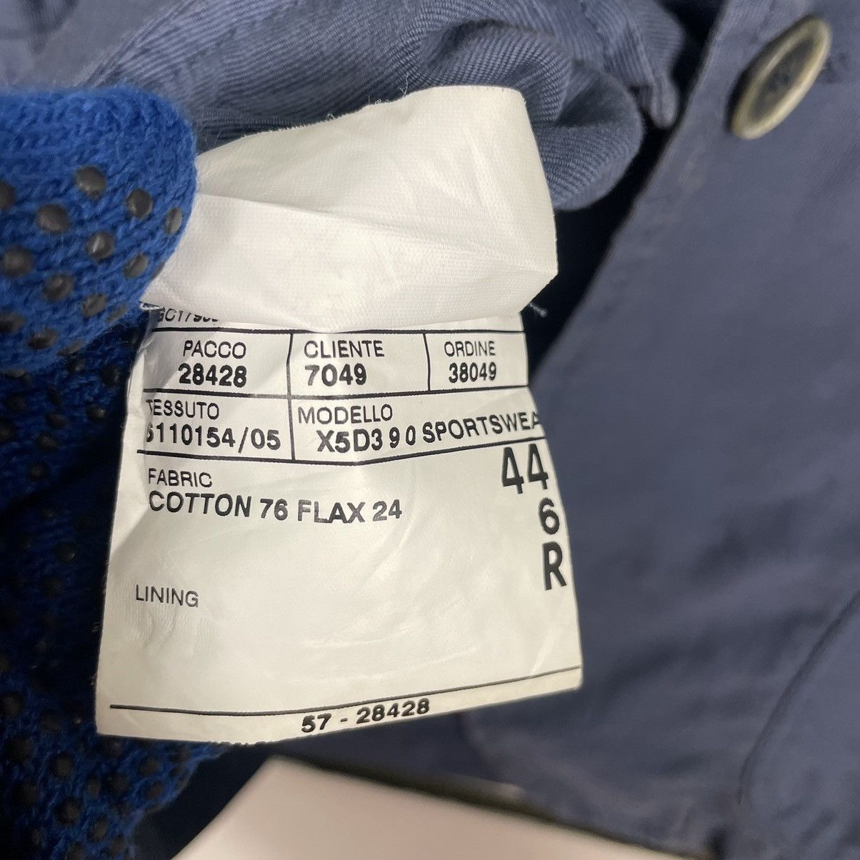Corneliani × SHINE LUXURY 💥CORNELIANI NAVY FRENCH CHORE STYLE LINEN JACKET Size US M / EU 48-50 / 2 - 8 Thumbnail