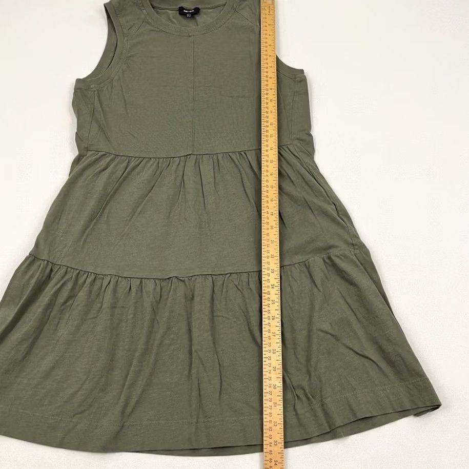 ME+EM ME + EM Mini Dress Olive Green Tiered Slub Knit Pockets SS23JD466 US 8 / UK 12 Casual Workwear Sleeveless Short Dress Womens Maggie/ME + EM Size M / US 6-8 / IT 42-44 - 3 Thumbnail