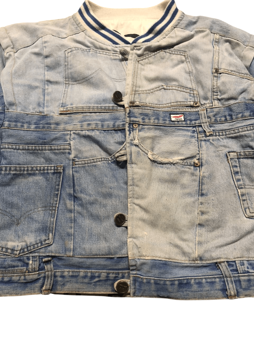 Japanese Brand Very Rare Vintage Denim Jacket Custom By Aris Distressed Size US M / EU 48-50 / 2 - 6 Thumbnail