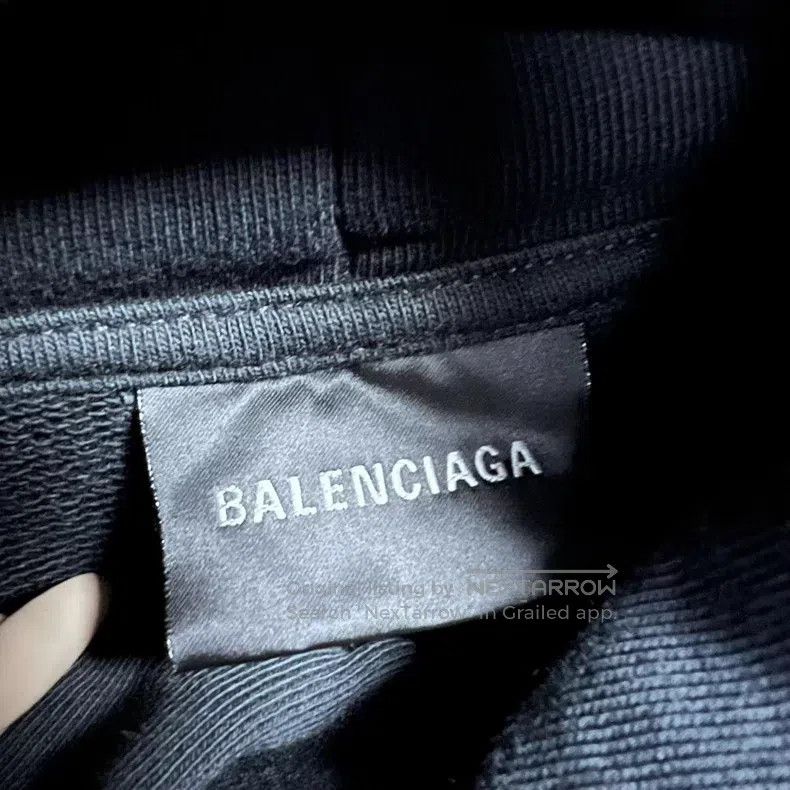 Balenciaga Balenciaga Black Solid Color Brand Logo Printed Hooded Lon Size US XS / EU 42 / 0 - 3 Thumbnail