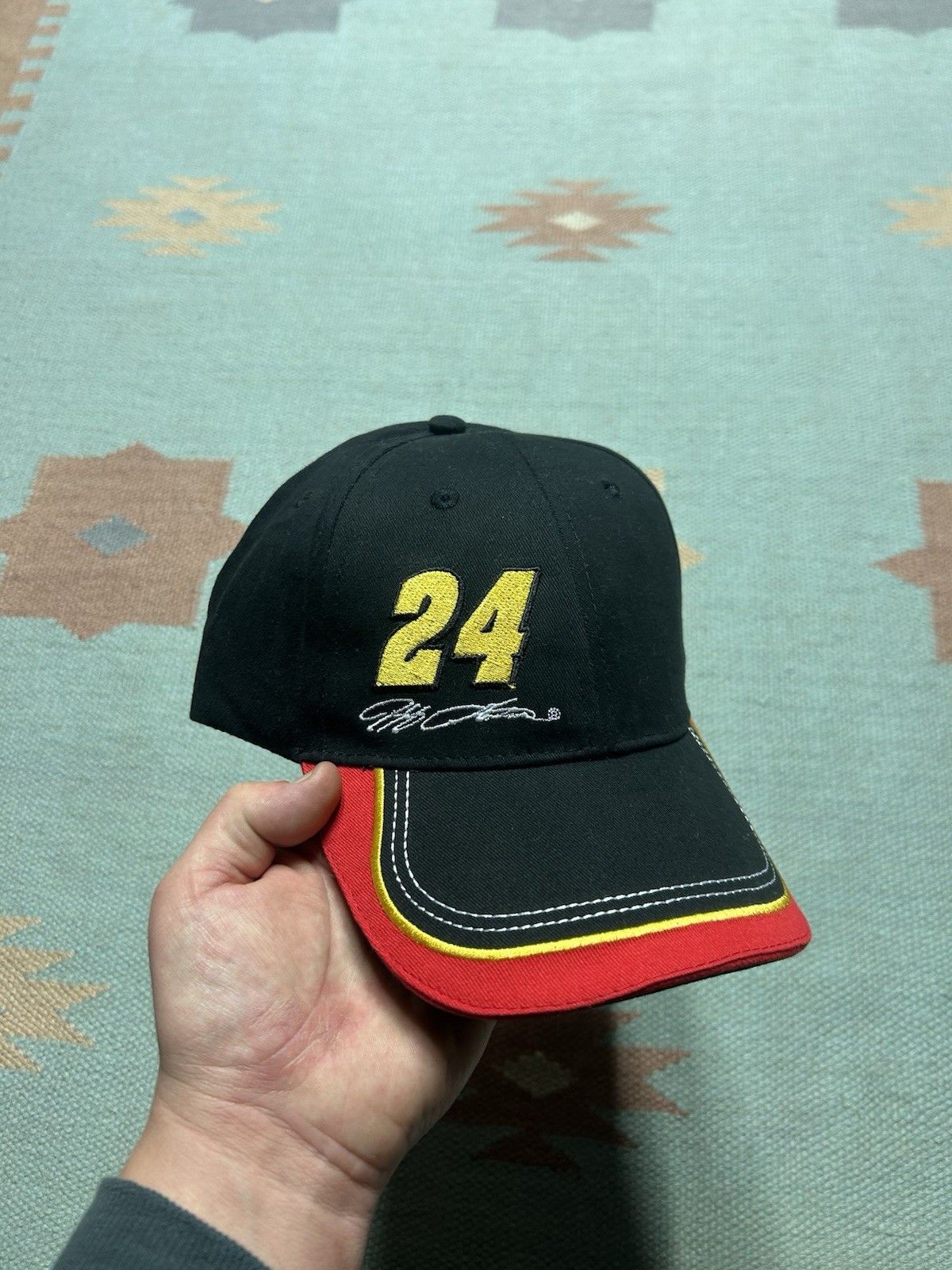 Vintage Vintage strapback hat Jeff Gordon nascar 24 racing black NOS Size ONE SIZE - 1 Thumbnail