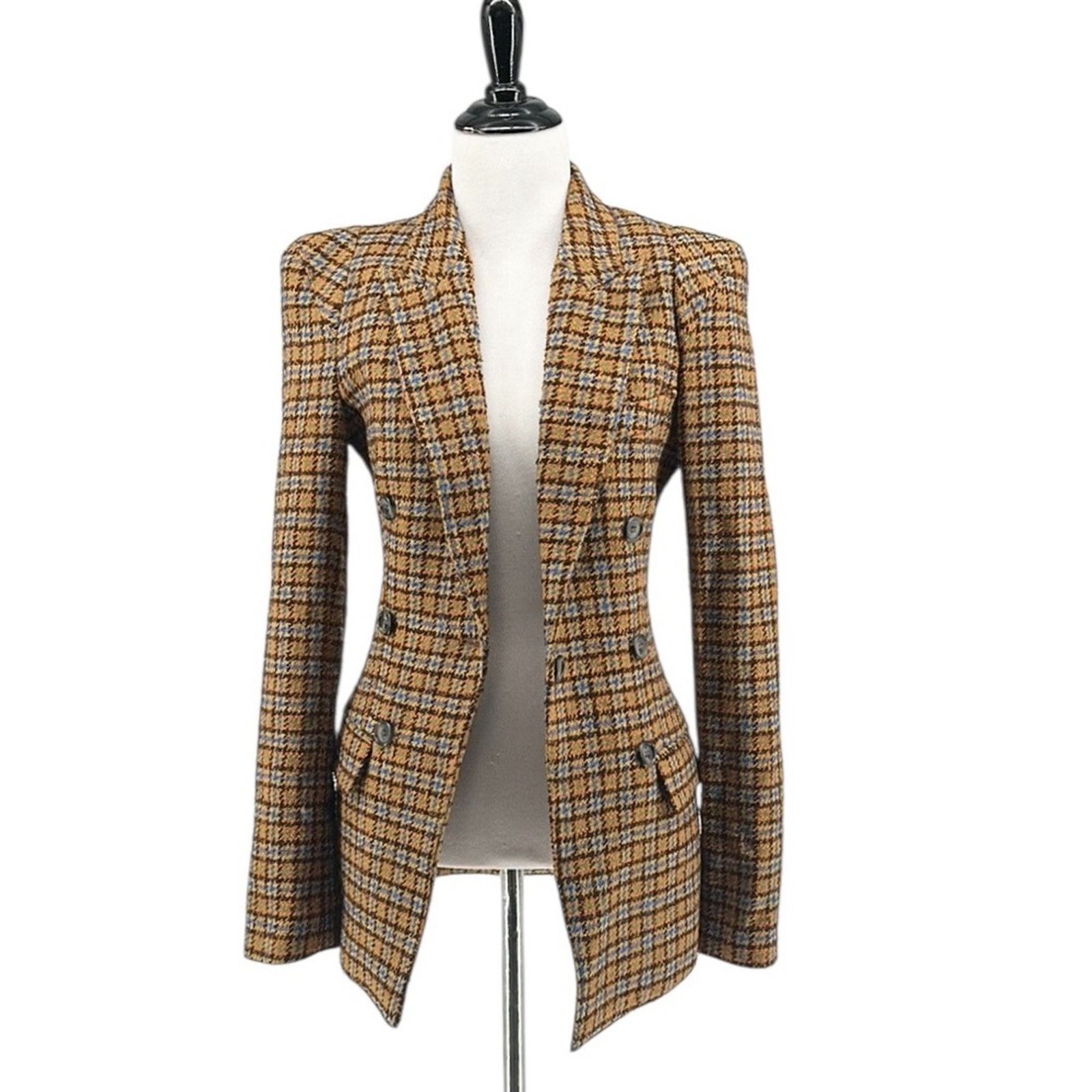 SMYTHE Smythe Plaid Blazer Not A Pagoda Tweed Plaid Jacket Size 0 Size XS / US 0-2 / IT 36-38 - 2 Thumbnail
