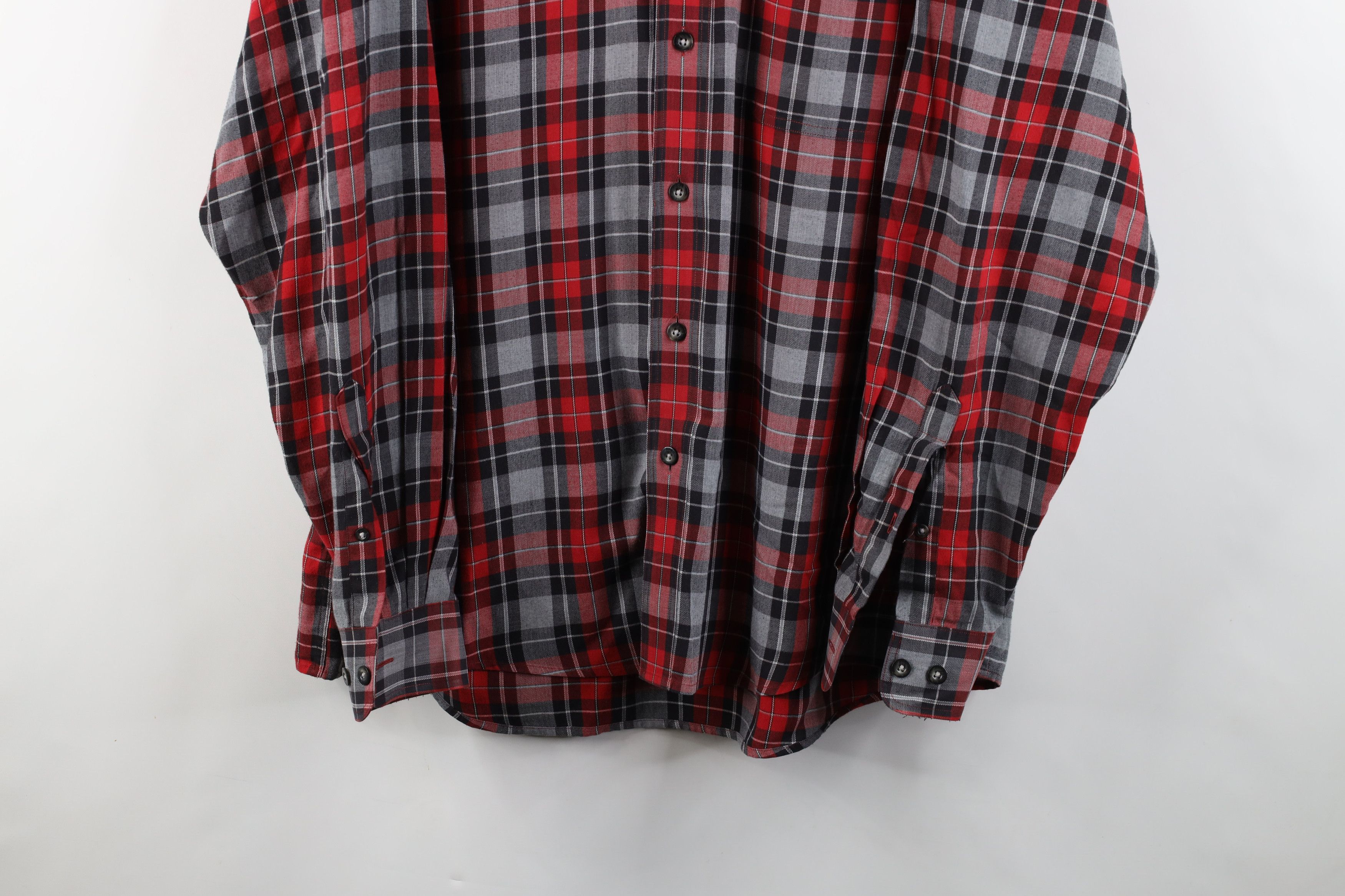 Vintage Vintage 90s Streetwear Twill Collared Button Down Shirt Red Size US L / EU 52-54 / 3 - 3 Thumbnail