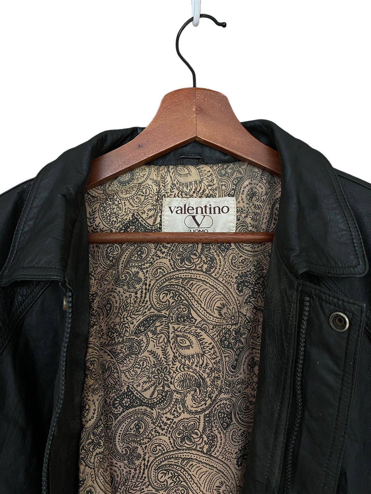 Valentino Vintage Valentino Uomo Leather Jacket 1990s Size US M / EU 48-50 / 2 - 10 Thumbnail
