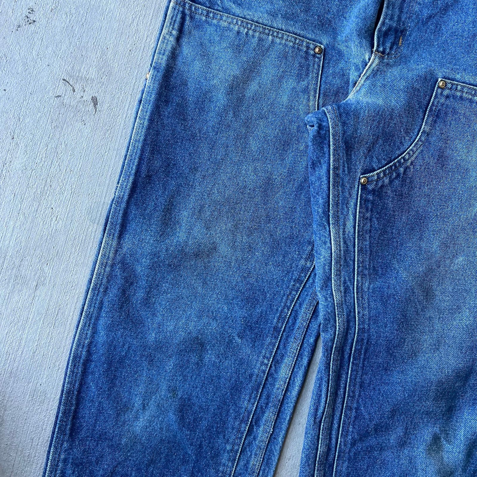 Carhartt × Vintage Vintage Carhartt blue denim jeans double knee work pants Size US 32 / EU 48 - 8 Thumbnail
