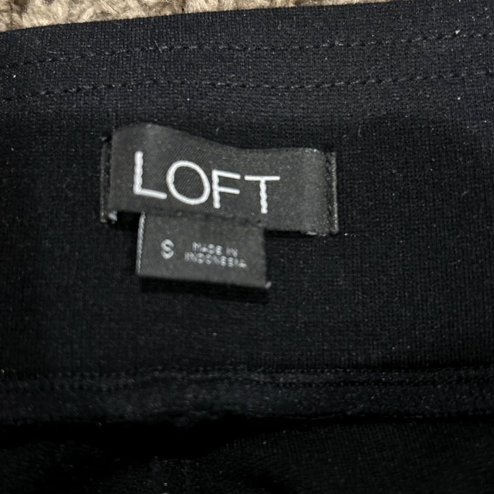 Loft LOFT Leggings Women’s Size S Black Rayon Blend B23 Size 28" / US 6 / IT 42 - 2 Thumbnail
